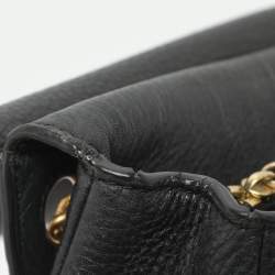 Pre Owned حقيبة كتف توري برش تشيلسي جلد أسود