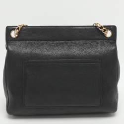 Pre Owned حقيبة كتف توري برش تشيلسي جلد أسود