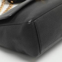 Pre Owned حقيبة كتف توري برش تشيلسي جلد أسود