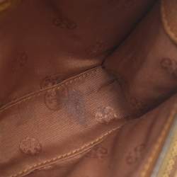 Pre Owned Tory Burch Britten Combo Brown Leather Crossbody Bag