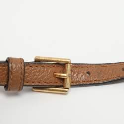 Pre Owned Tory Burch Britten Combo Brown Leather Crossbody Bag