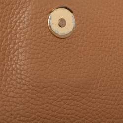 Pre Owned Tory Burch Britten Combo Brown Leather Crossbody Bag