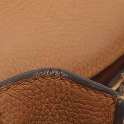 Pre Owned Tory Burch Britten Combo Brown Leather Crossbody Bag