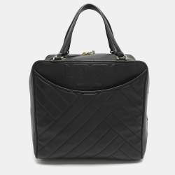 Pre Owned Tory Burch Alexa Black Leather Satchel