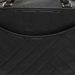 Pre Owned Tory Burch Alexa Black Leather Satchel