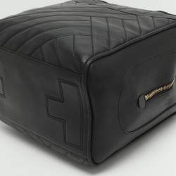 Pre Owned Tory Burch Alexa Black Leather Satchel