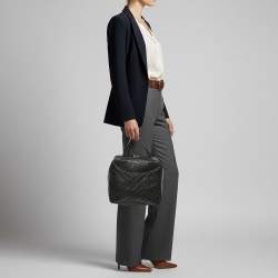 Pre Owned Tory Burch Alexa Black Leather Satchel