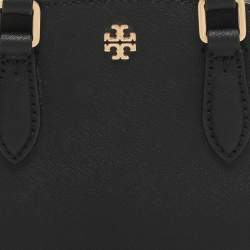 Pre Owned Tory Burch Emerson Micro Black Saffiano Leather Tote