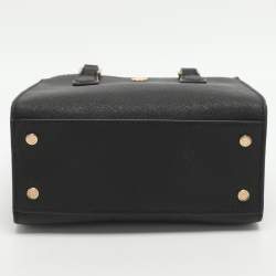 Pre Owned Tory Burch Emerson Micro Black Saffiano Leather Tote