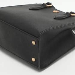 Pre Owned Tory Burch Emerson Micro Black Saffiano Leather Tote