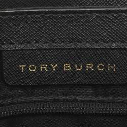 Pre Owned Tory Burch Emerson Micro Black Saffiano Leather Tote