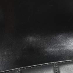 Pre Owned Tory Burch Kira Small Black Quilted Leather Top Handle Bag