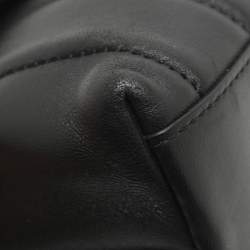 Pre Owned Tory Burch Kira Small Black Quilted Leather Top Handle Bag