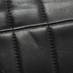 Pre Owned Tory Burch Kira Small Black Quilted Leather Top Handle Bag