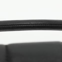 Pre Owned Tory Burch Kira Small Black Quilted Leather Top Handle Bag