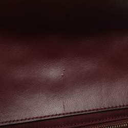 مملوكة مسبقًا حقيبة كتف توري برش فليمنغ جلد أحمر صغيرة