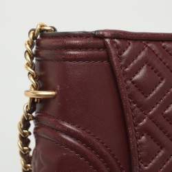 مملوكة مسبقًا حقيبة كتف توري برش فليمنغ جلد أحمر صغيرة