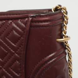 مملوكة مسبقًا حقيبة كتف توري برش فليمنغ جلد أحمر صغيرة