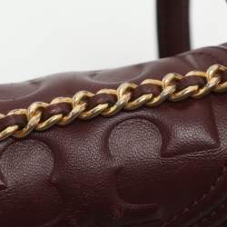 مملوكة مسبقًا حقيبة كتف توري برش فليمنغ جلد أحمر صغيرة