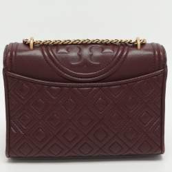 مملوكة مسبقًا حقيبة كتف توري برش فليمنغ جلد أحمر صغيرة