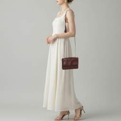 مملوكة مسبقًا حقيبة كتف توري برش فليمنغ جلد أحمر صغيرة