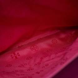 Pre Owned Tory Burch York Buckle Large Red Leather Shopper Tote