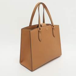 Pre Owned Tory Burch Emerson Brown Leather Tote