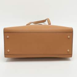 Pre Owned Tory Burch Emerson Brown Leather Tote