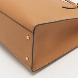 Pre Owned Tory Burch Emerson Brown Leather Tote