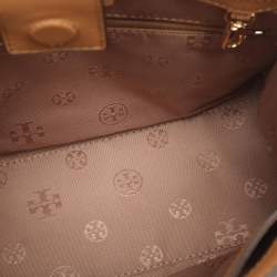 Pre Owned Tory Burch Emerson Brown Leather Tote