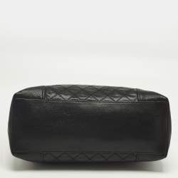 مملوكة مسبقًا Tory Burch Fleming Black Leather Chain Tote