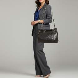 مملوكة مسبقًا Tory Burch Fleming Black Leather Chain Tote