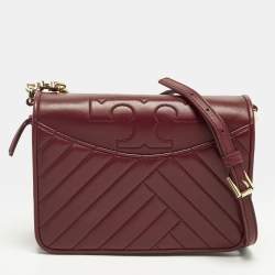مملوكة مسبقًا Tory Burch Alexa Combo Red Leather Crossbody Bag