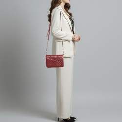 مملوكة مسبقًا Tory Burch Alexa Combo Red Leather Crossbody Bag