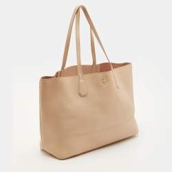 Pre Owned حقيبة يد توتس توري برش شعار  جلد بيج رملي