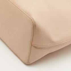 Pre Owned حقيبة يد توتس توري برش شعار جلد بيج رملي