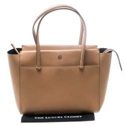 Tory Burch Brown Leather Large Parker Tote