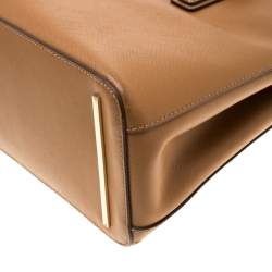 مملوكة مسبقًا Tory Burch Brown Leather Double Zip Robinson Tote 