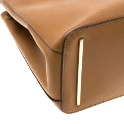 مملوكة مسبقًا Tory Burch Brown Leather Double Zip Robinson Tote 