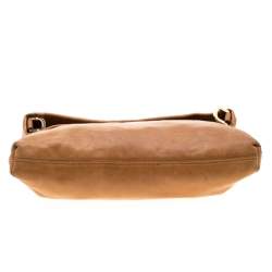 مملوكة مسبقًا حقيبة كتف توري برش لويزا جلد بني فاتح مطوية