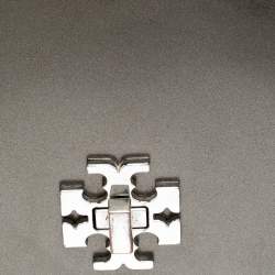 Pre Owned Tory Burch Olive Green Patent Leather Mercer Shoulder Bag