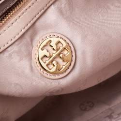 Pre Owned Tory Burch Beige Quilted Leather Marion Tote