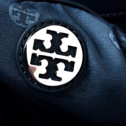 مملوكة مسبقًا Tory Burch Blue Leather Large Double Zip Robinson Tote