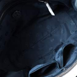 مملوكة مسبقًا Tory Burch Blue Leather Large Double Zip Robinson Tote
