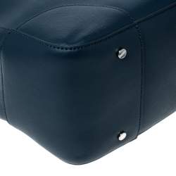 مملوكة مسبقًا Tory Burch Blue Leather Large Double Zip Robinson Tote