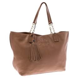 مملوكة مسبقًا Tory Burch Tan Leather Shopper Tote 