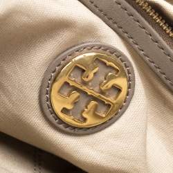 Pre Owned Tory Burch Multicolor Croc Embossed Leather Top Handle Bag