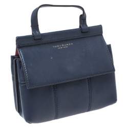 مملوكة مسبقًا حقيبة كروس توري برش جلد زرقاء