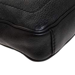 Pre Owned Tory Burch Black Leather Messenger Bag