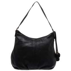 مملوكة مسبقًا Tory Burch Black Leather Thea Hobo